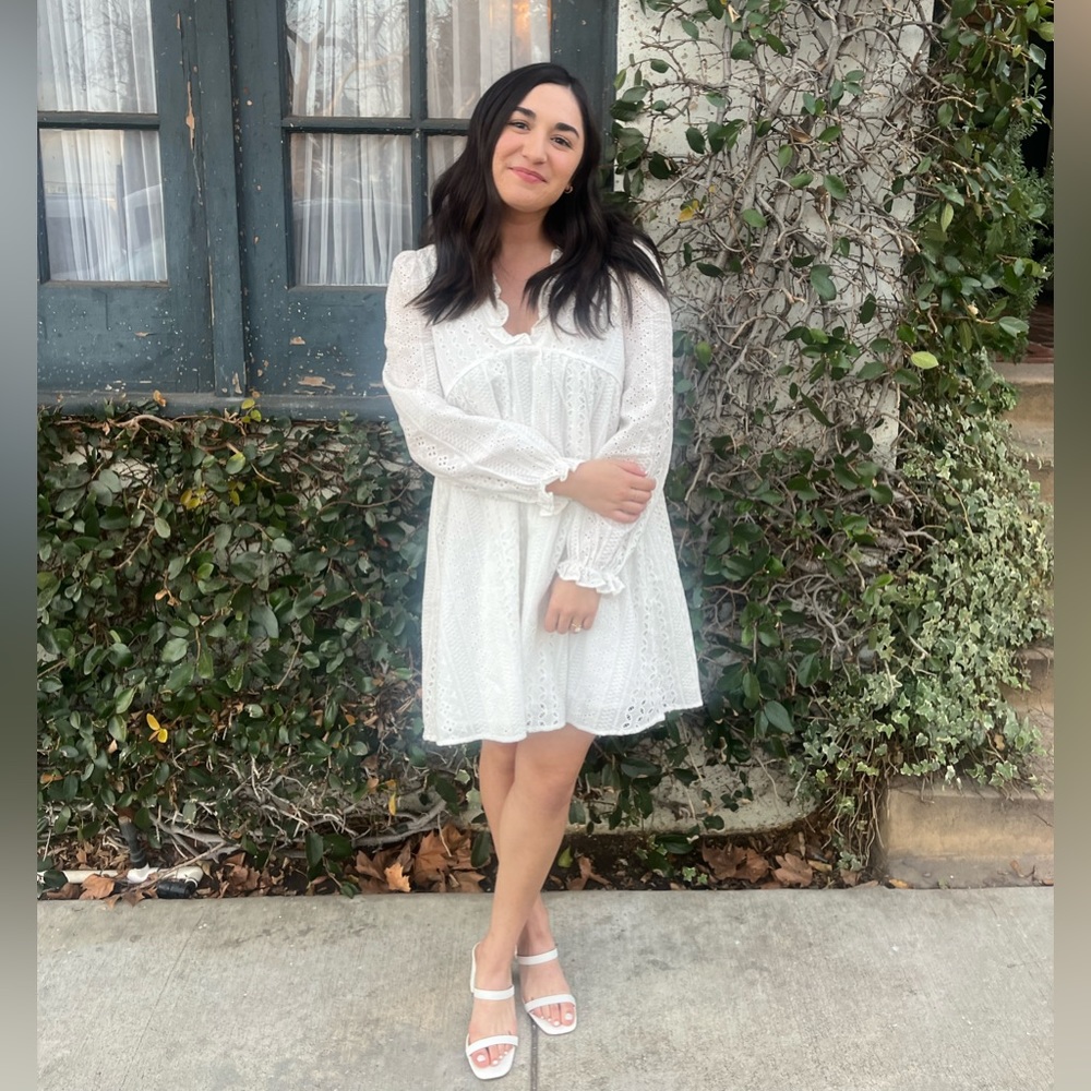 White Babydoll SHEIN dress
